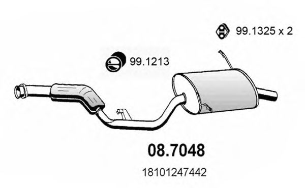 08.7048 ASSO Exhaust System End Silencer