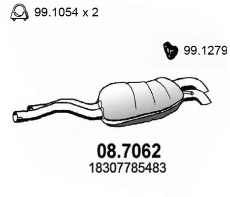 08.7062 ASSO Repair Set, piston/sleeve