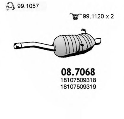 08.7068 ASSO Repair Set, piston/sleeve