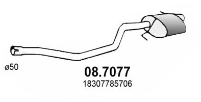 08.7077 ASSO Exhaust System End Silencer