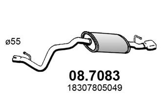 08.7083 ASSO Exhaust System End Silencer