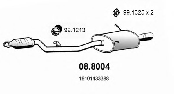 08.8004 ASSO Brake System Cable, parking brake