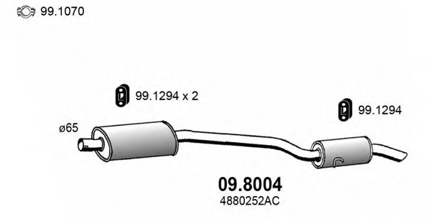 09.8004 ASSO Middle-/End Silencer