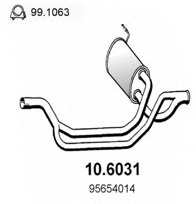 10.6031 ASSO Cable, parking brake