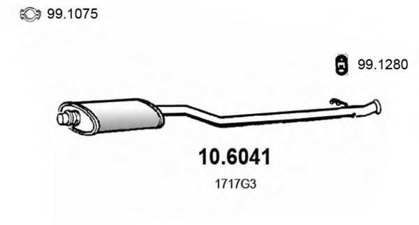 10.6041 ASSO Cable, parking brake