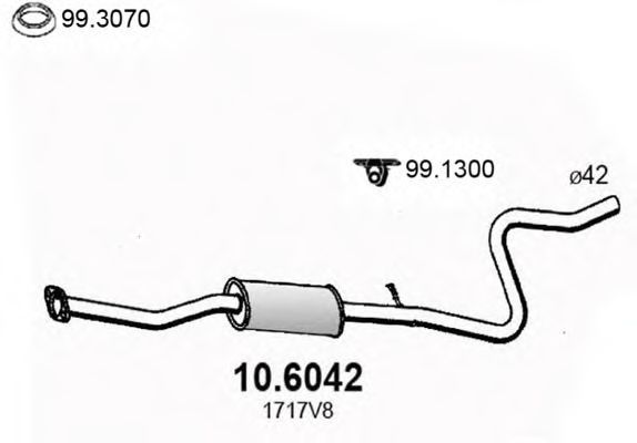 10.6042 ASSO Brake System Cable, parking brake