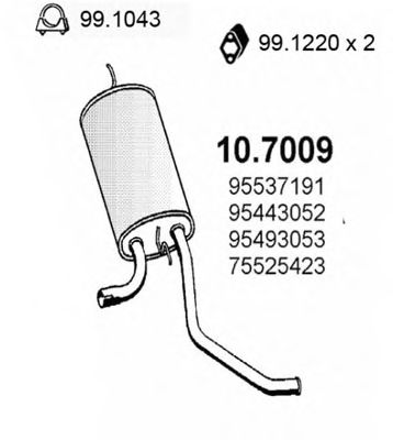 10.7009 ASSO Exhaust System End Silencer