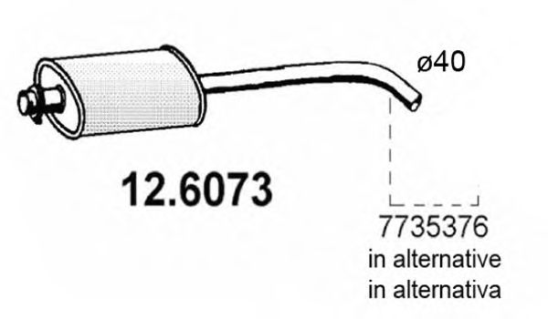 12.6073 ASSO Middle Silencer