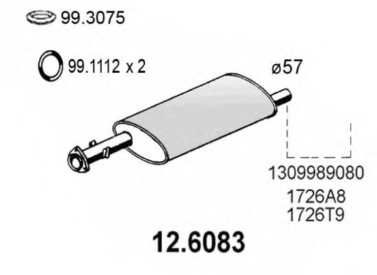 12.6083 ASSO Suspension Shock Absorber