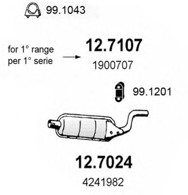 12.7024 ASSO Repair Set, piston/sleeve