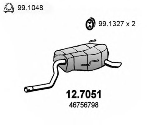 12.7051 ASSO Abgasanlage Endschalldämpfer
