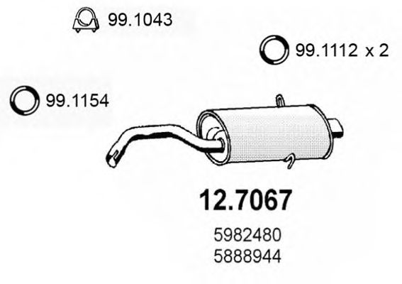 12.7067 ASSO Exhaust System End Silencer