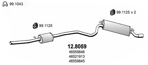 12.8059 ASSO Crankshaft Drive Main Bearings, crankshaft