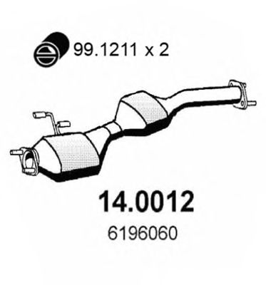 14.0012 ASSO Тормозная система Тормозной диск