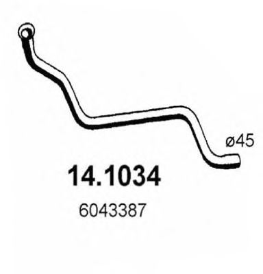14.1034 ASSO Brake Pad Set, disc brake