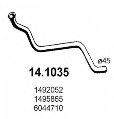 14.1035 ASSO Exhaust System Exhaust Pipe