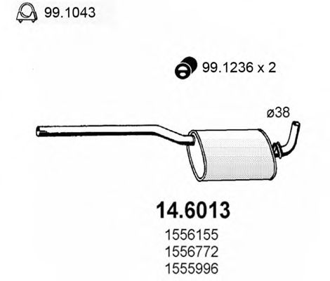 14.6013 ASSO Middle Silencer