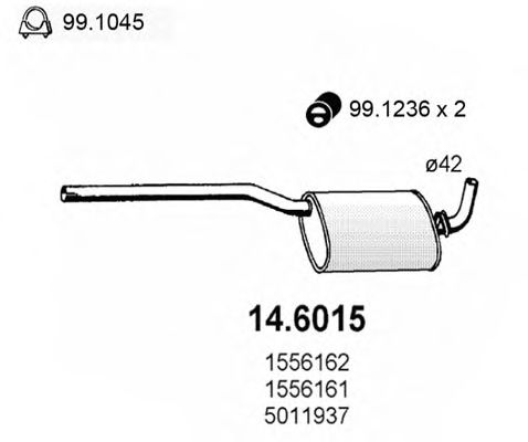 14.6015 ASSO Middle Silencer