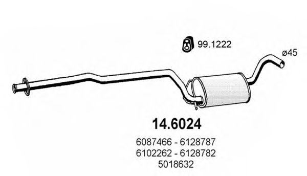 14.6024 ASSO Middle Silencer