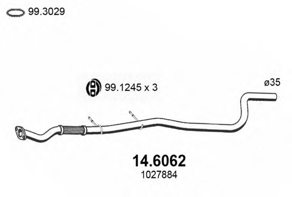14.6062 ASSO Exhaust System Exhaust Pipe