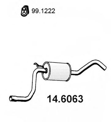 14.6063 ASSO Exhaust System Middle Silencer