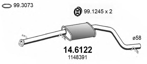 14.6122 ASSO Exhaust Pipe