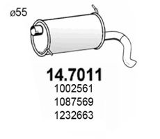 14.7011 ASSO Exhaust System End Silencer