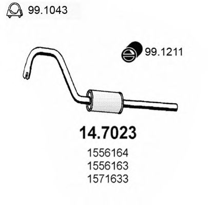 14.7023 ASSO Exhaust System End Silencer