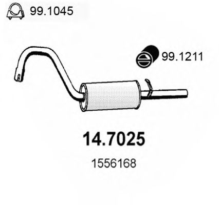 14.7025 ASSO Exhaust System End Silencer