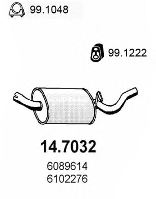 14.7032 ASSO Exhaust System End Silencer