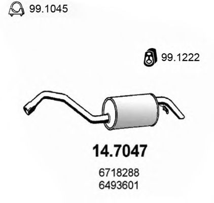 14.7047 ASSO Exhaust System End Silencer