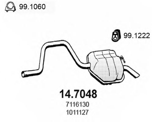 14.7048 ASSO Abgasanlage Endschalldämpfer