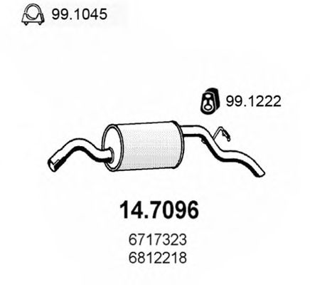 14.7096 ASSO Exhaust System End Silencer