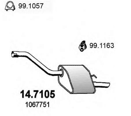 14.7105 ASSO Exhaust System End Silencer