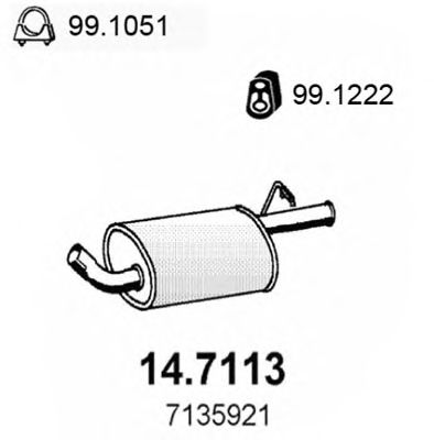 14.7113 ASSO Abgasanlage Endschalldämpfer