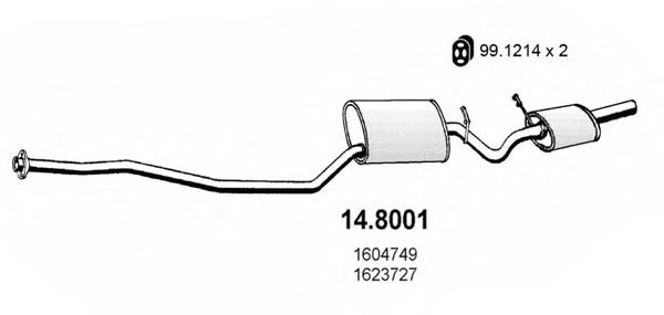 14.8001 ASSO Brake Pad Set, disc brake