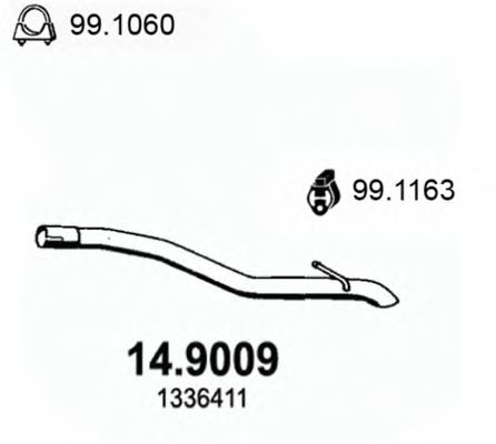 14.9009 ASSO Exhaust System Exhaust Pipe