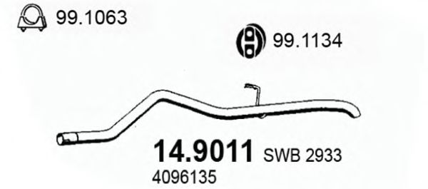 14.9011 ASSO Exhaust Pipe
