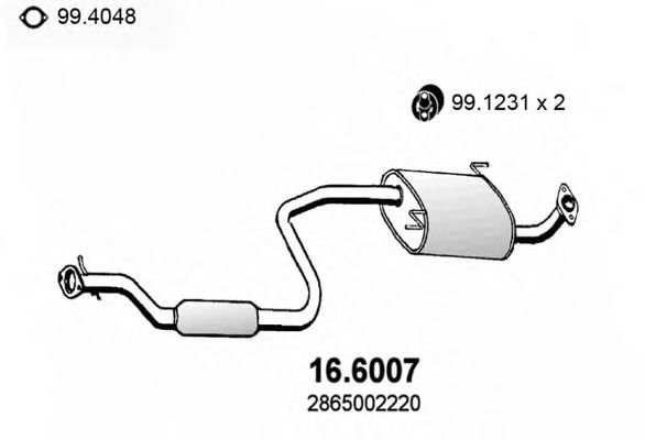 16.6007 ASSO Choke Cable, cold start control