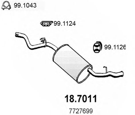 18.7011 ASSO Exhaust System End Silencer