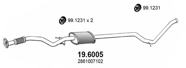 19.6005 ASSO Cable, manual transmission
