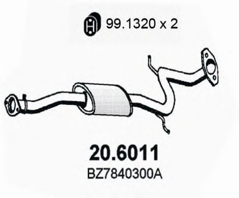 20.6011 ASSO Exhaust Pipe