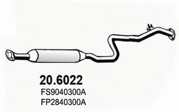20.6022 ASSO Exhaust System Middle Silencer