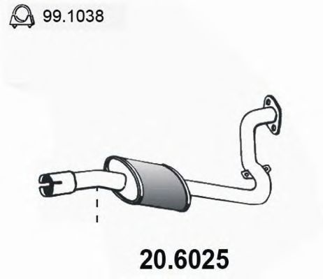 20.6025 ASSO Exhaust Pipe
