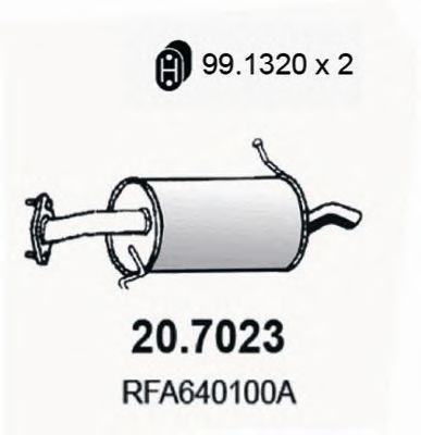 20.7023 ASSO Exhaust System End Silencer