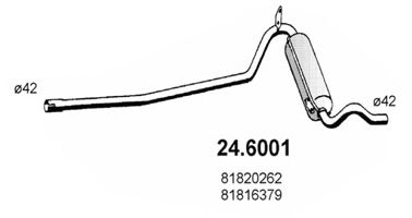 24.6001 ASSO Exhaust System Middle Silencer