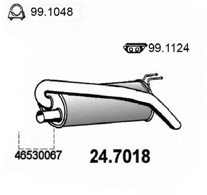 24.7018 ASSO Exhaust System End Silencer