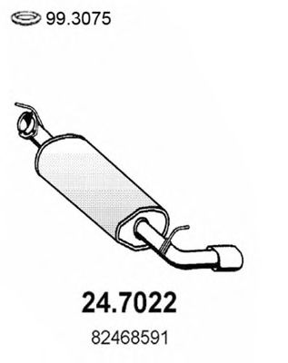 24.7022 ASSO Exhaust System End Silencer