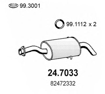 24.7033 ASSO Exhaust System End Silencer
