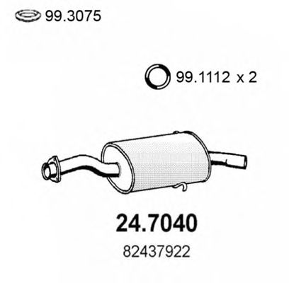 24.7040 ASSO Abgasanlage Endschalldämpfer
